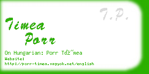 timea porr business card